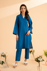 2-Pc Lawn Shirt With Cotton Straight Trouser CPG22-55